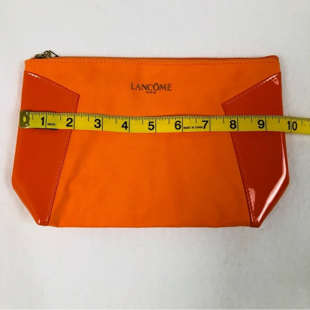 Lancome Orange Cosmetic Pouch with Gloss Accents (M1)